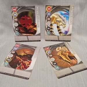 Bakugan Metal Gate Cards Lot 4 2008 Battle Brawlers Gate Earth Cliffs